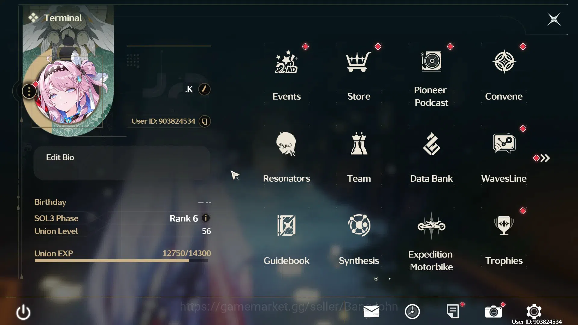 Wuthering Waves Accounts SEA|UL 56 | Rank 6 | 25 Limit | 9(*4Char) | 2(*5We image 2