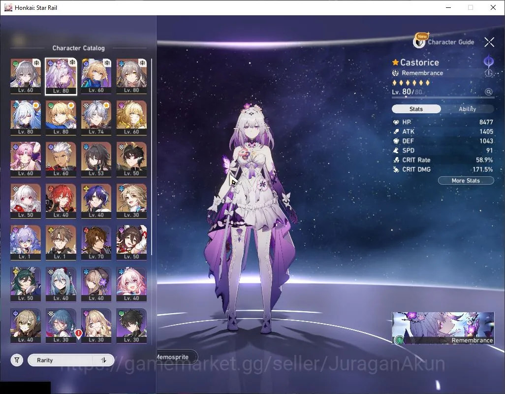 Honkai Star Rail Accounts Mid Game ASIA|TL 63|9 Limited|[Castorice,Saber,Archer]+Sign, Jingliu,Aglaea,Ruan Mei,Etc|MC 2