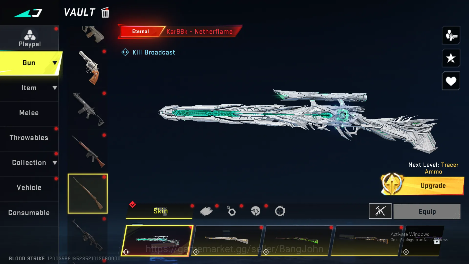 Blood Strike Accounts Others "1 evo + 12 Eternal | Evo m4 lvl 5(inspect) | Uzi lvl 5(inspect) | M700 lvl 4(inspect) | Qbz 14