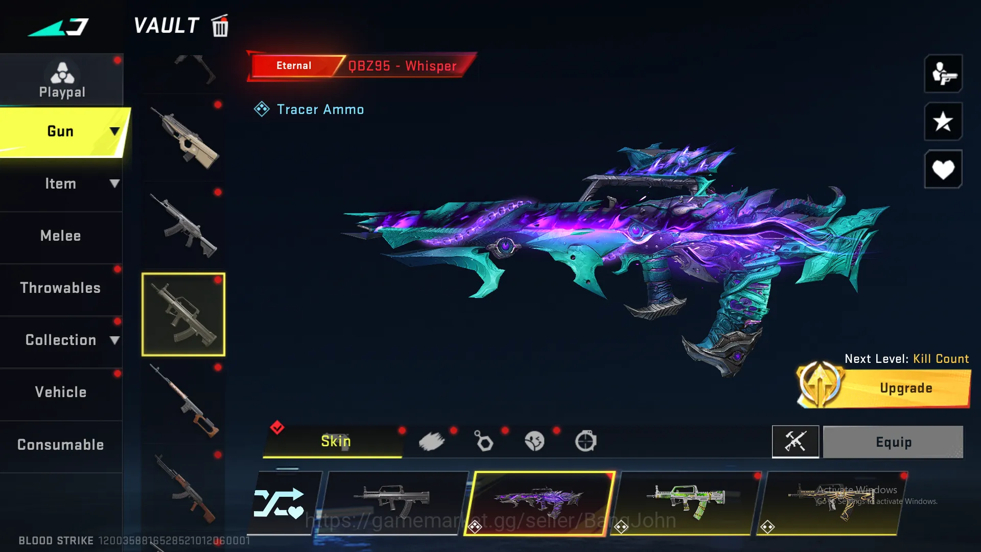 Blood Strike Accounts Others "1 evo + 12 Eternal | Evo m4 lvl 5(inspect) | Uzi lvl 5(inspect) | M700 lvl 4(inspect) | Qbz 17