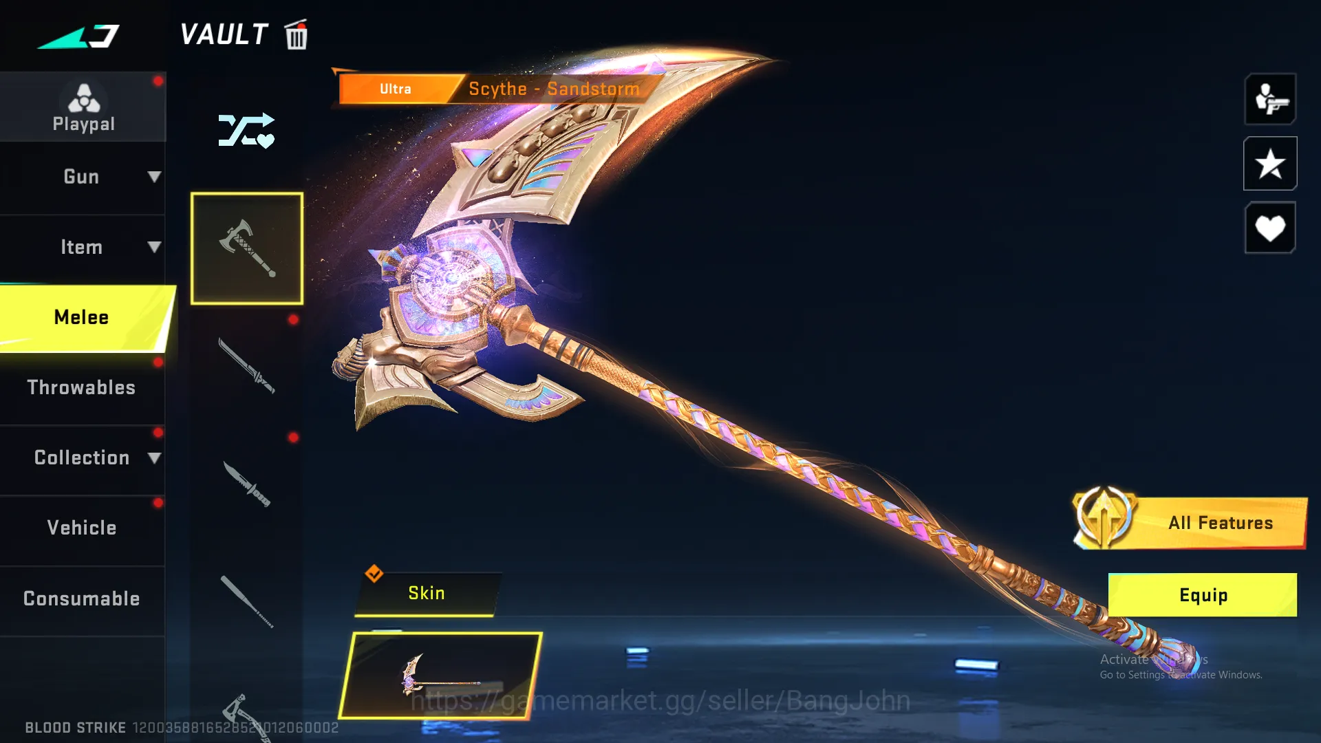 Blood Strike Accounts Others "1 evo + 12 Eternal | Evo m4 lvl 5(inspect) | Uzi lvl 5(inspect) | M700 lvl 4(inspect) | Qbz 18