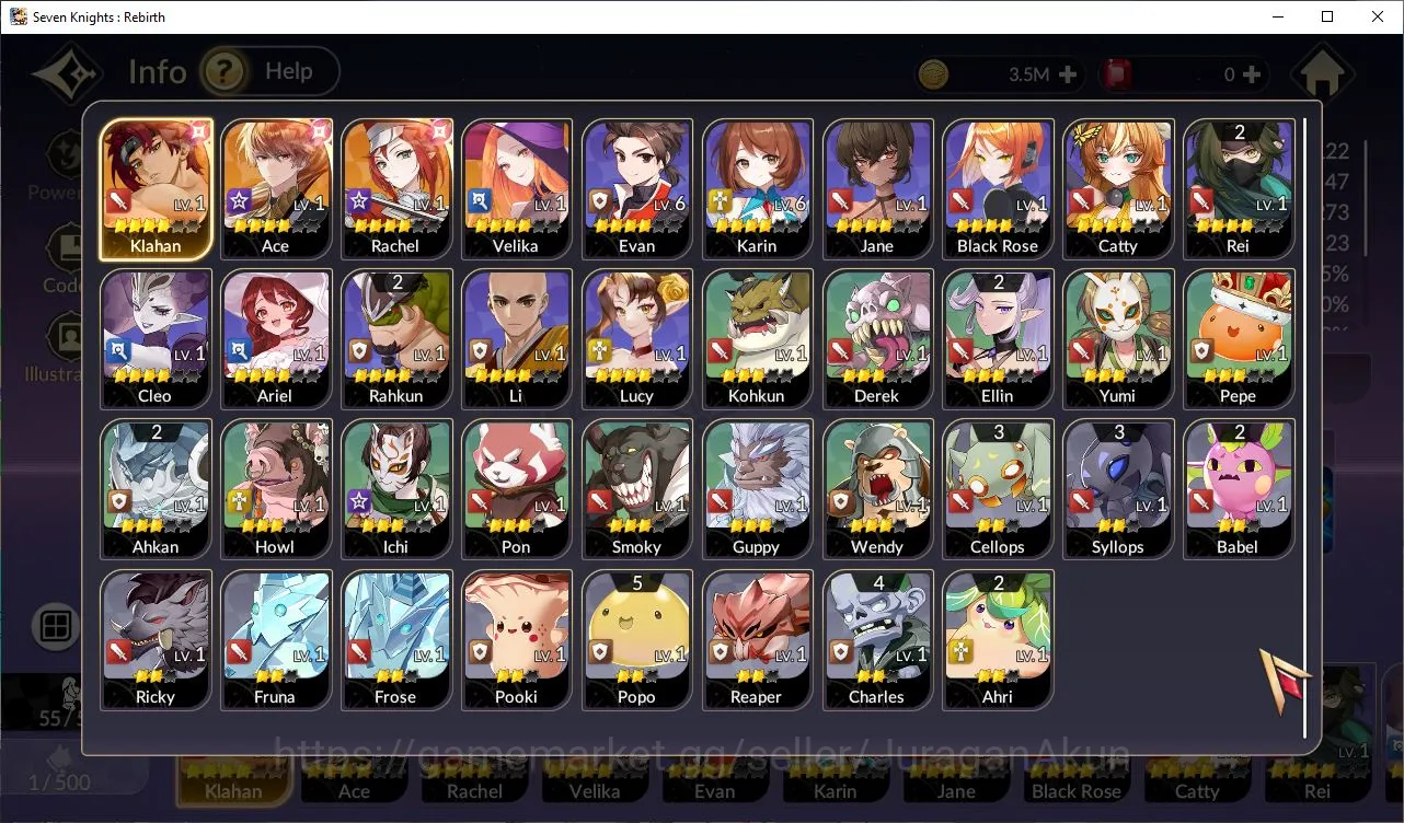 Seven Knights Re:Birth Accounts [Re:BIRTH]Global300xx|Starter 4 Legend 3 SPECIAL|K image 2