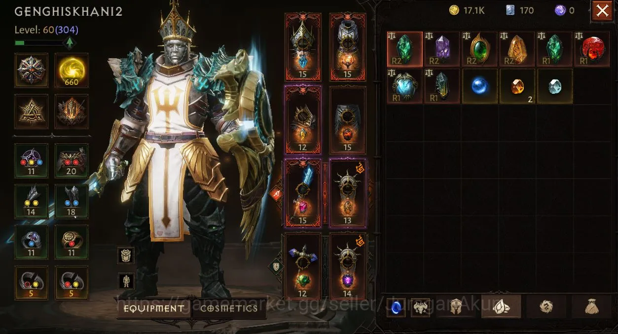 SEA - Izual|Lv 60(304)|Ready Farm - Crusader 26673 CR + 660 Reso| Esessence Lvl 2 13/30 | Check SS (DI760) Diablo Immortal Accounts Mid-Tier SEA - Izual|Lv 60(304)|Ready Farm - Crusader 26673 CR + 660 Reso| Esessence Lvl 2 13/30