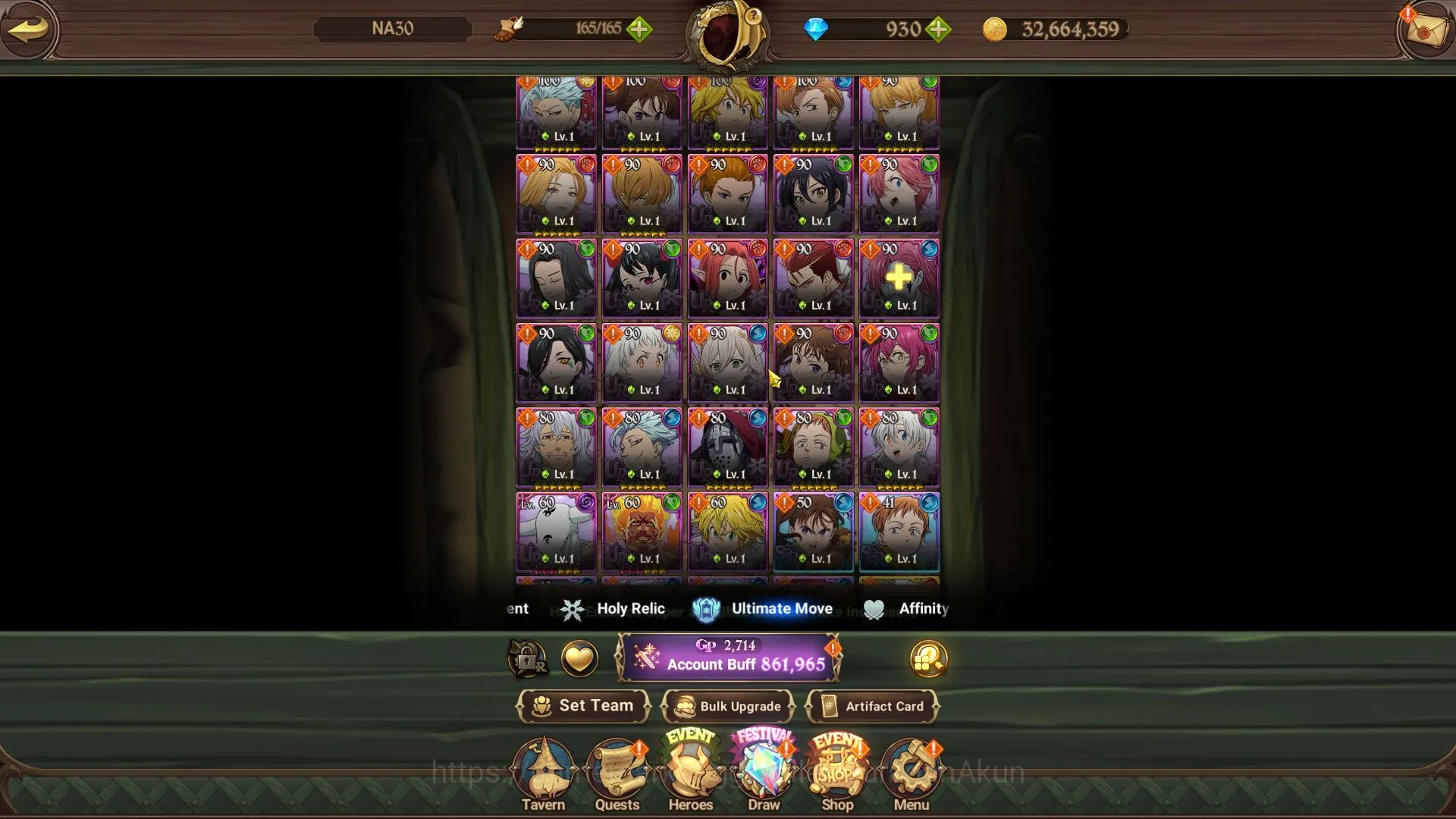 The Seven Deadly Sins: Grand Cross Accounts Global | Starter | 861K CC,Ch5 | 3 UR + 930 Gems | image 4