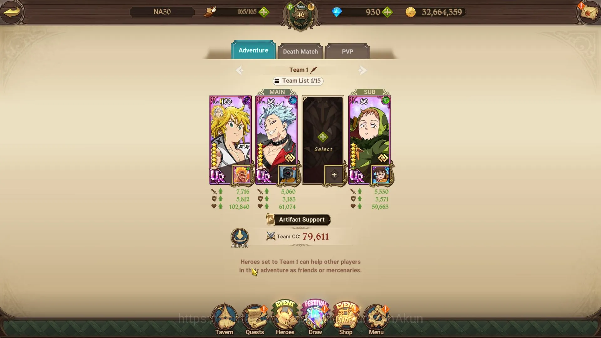 The Seven Deadly Sins: Grand Cross Accounts Global | Starter | 861K CC,Ch5 | 3 UR + 930 Gems | image 5