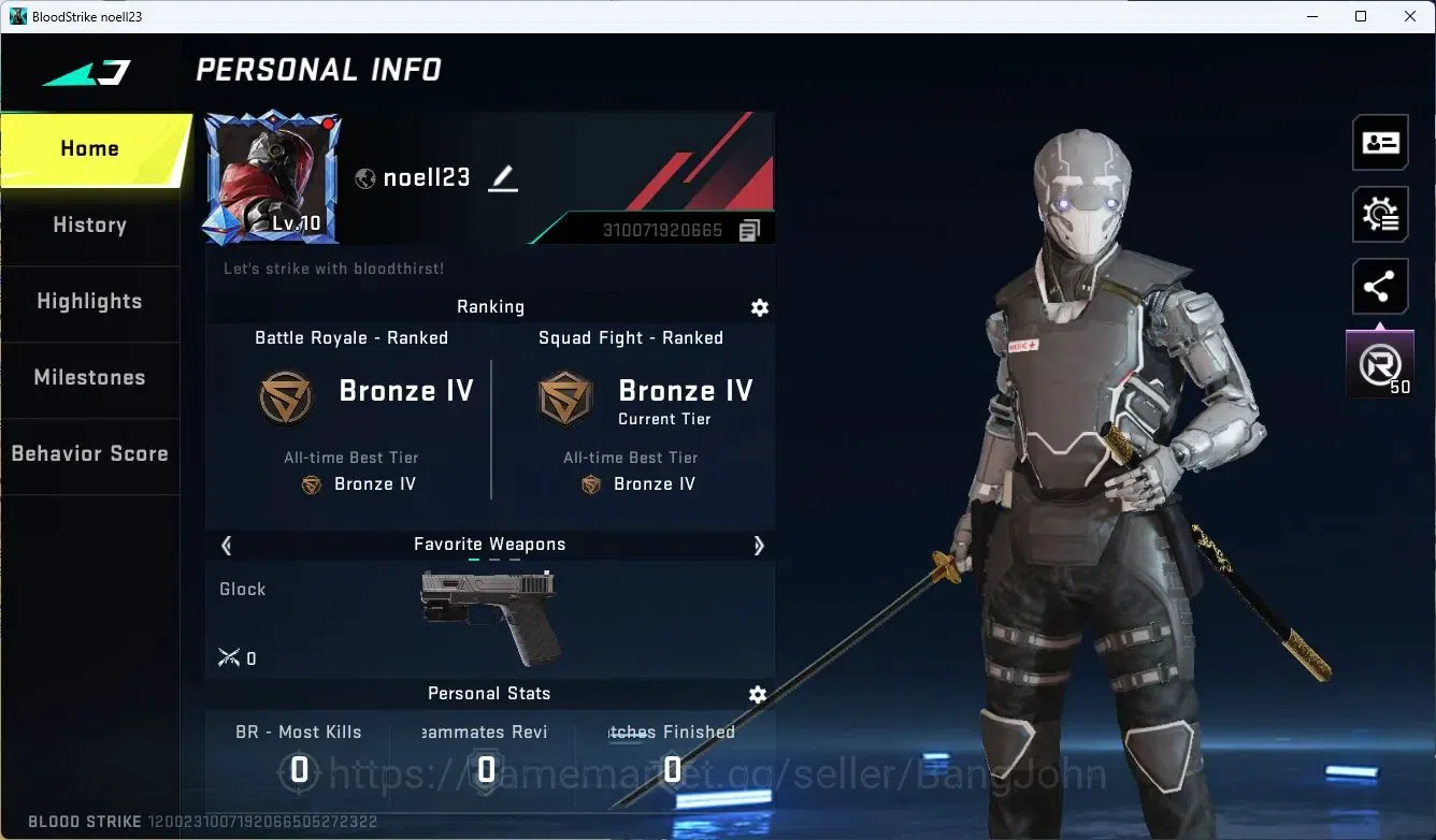 Blood Strike Accounts ASIA | 1 EVA Glide | 1 Legendary Melee | 4 Legenda image 1