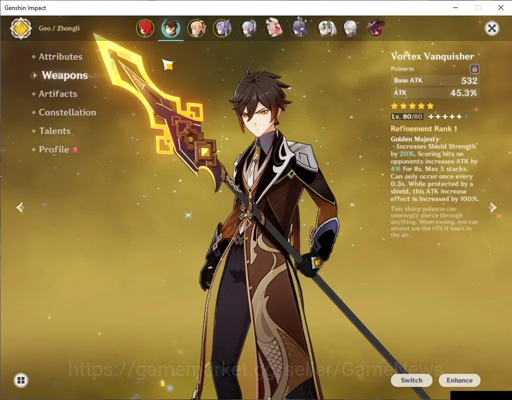 Genshin Impact Accounts ASIA|AR 59|10 Limited+3(*5Weapon)|[Nahida,ZhongliC image 6
