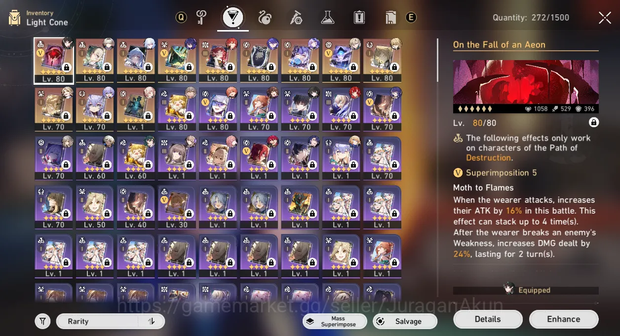 Honkai Star Rail Accounts Mid Game ASIA [TL70] 11 Limited + 5 Sing(AcheronE1S1,FFE0S1,JLE0S1,LuochaE0S1) & ETC|Penacony|Take 4