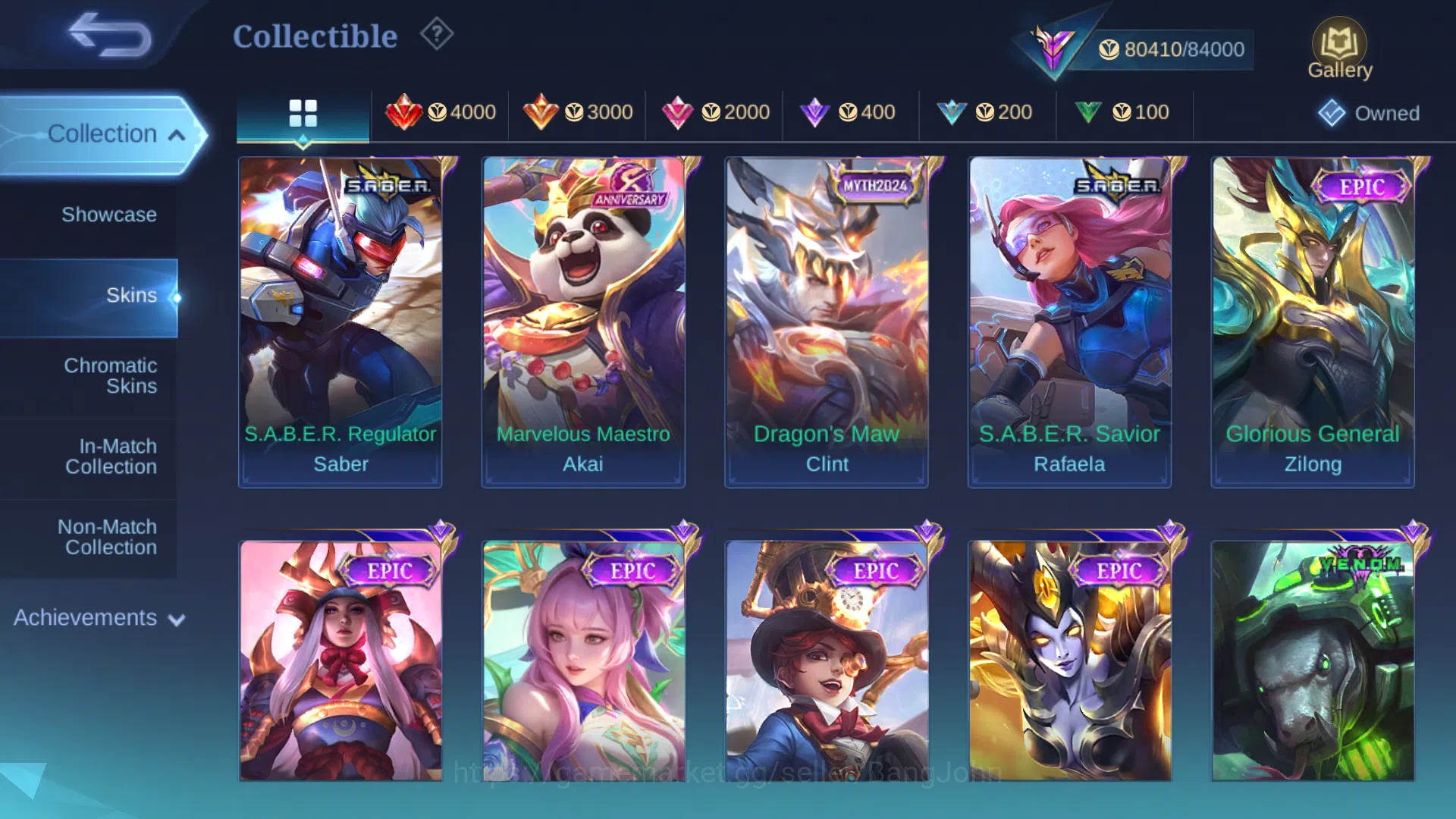 Mobile Legends: Bang Bang Accounts Hero 131 | Skin 271 | Legend Saber | Legend Valir  image 2