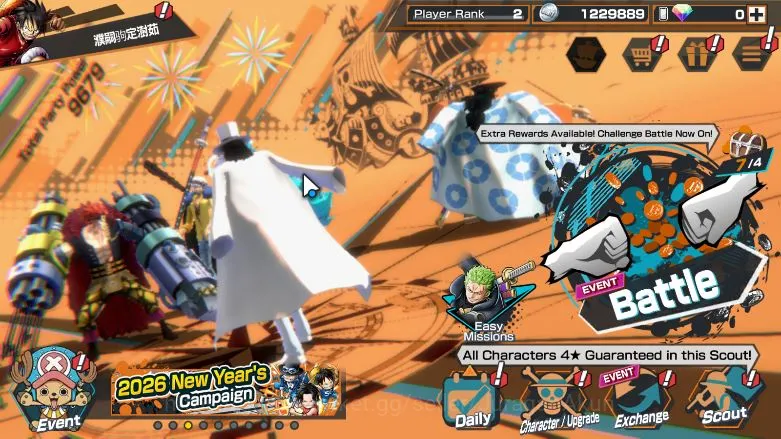 One Piece Bounty Rush Accounts Starter Global | 3 META EX |Rob Lucci,Kid&Law,Okuchi no Makami Yamato|0 RD| Rank 2 | Login