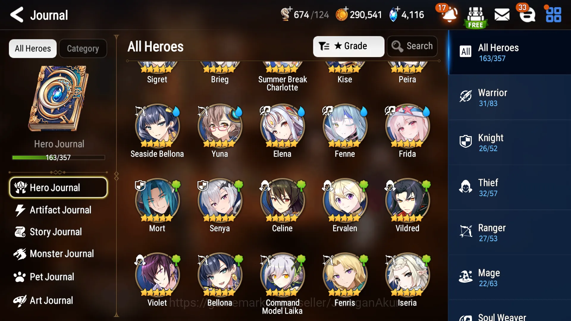 Epic Seven Accounts Starter Global 9