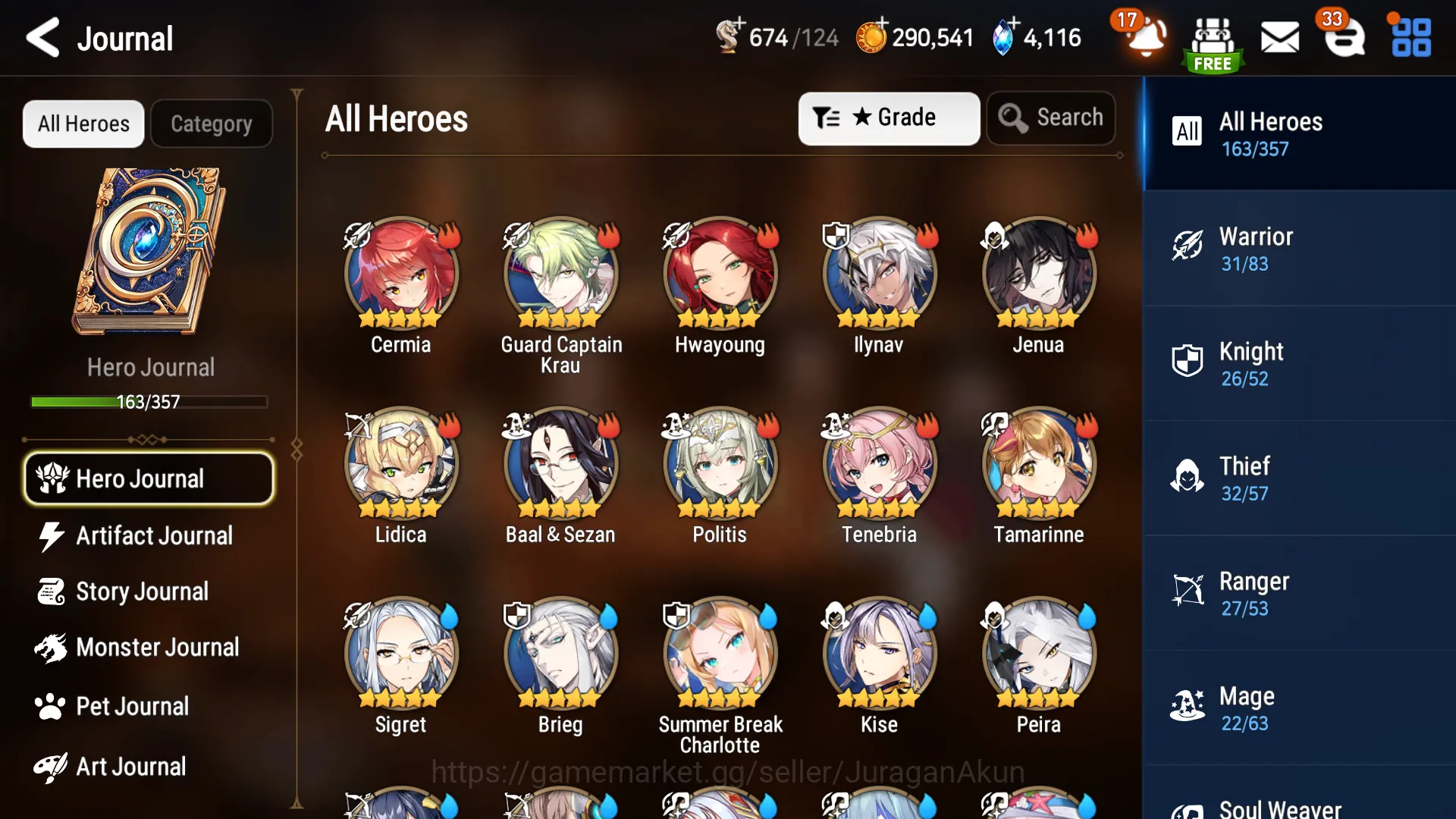 Epic Seven Accounts Starter Global 10