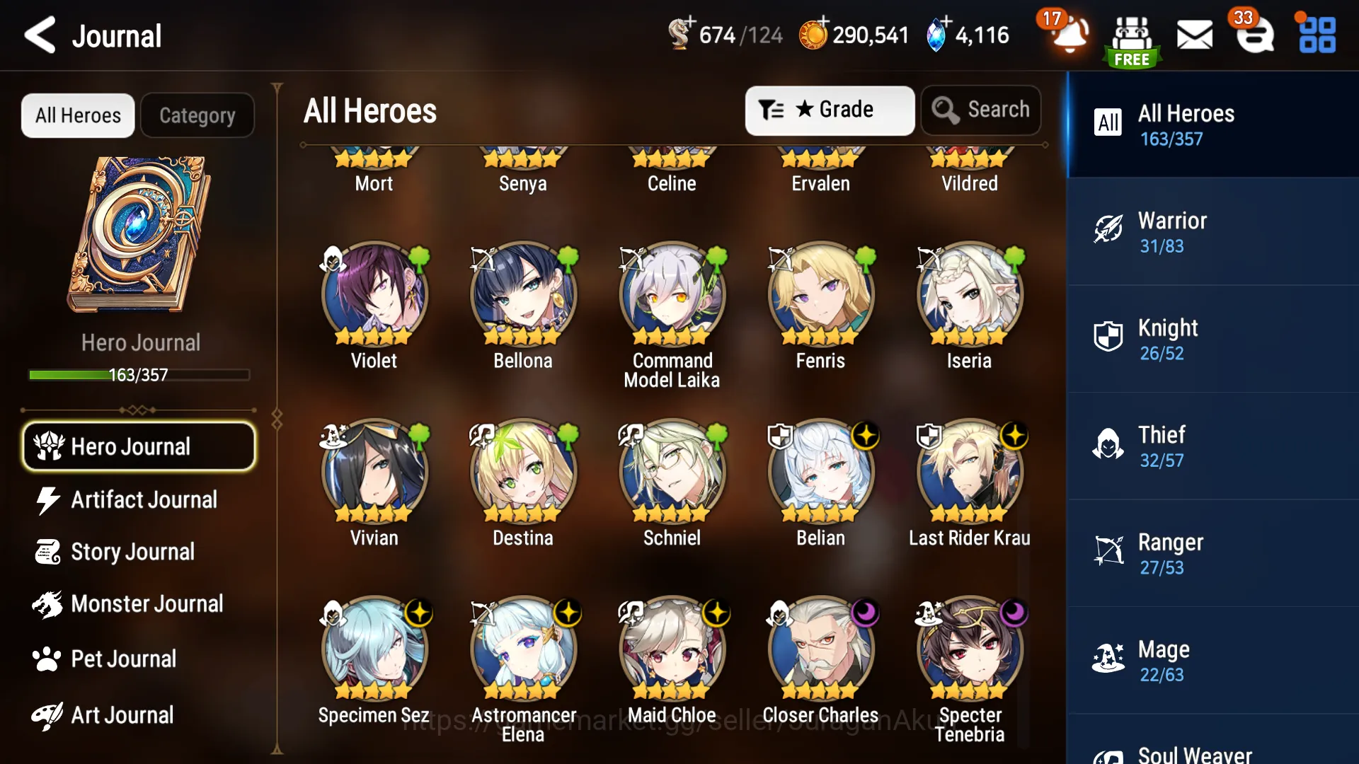Epic Seven Accounts Starter Global 7