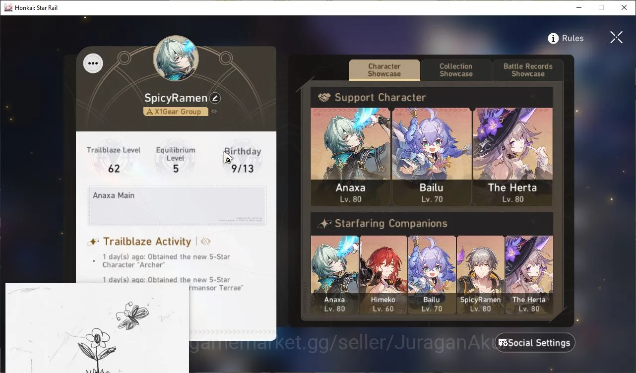 Honkai Star Rail Accounts ASIA|TL 62|5 Limited|[Anaxa ,Anglaea]+Sign | The H image 2