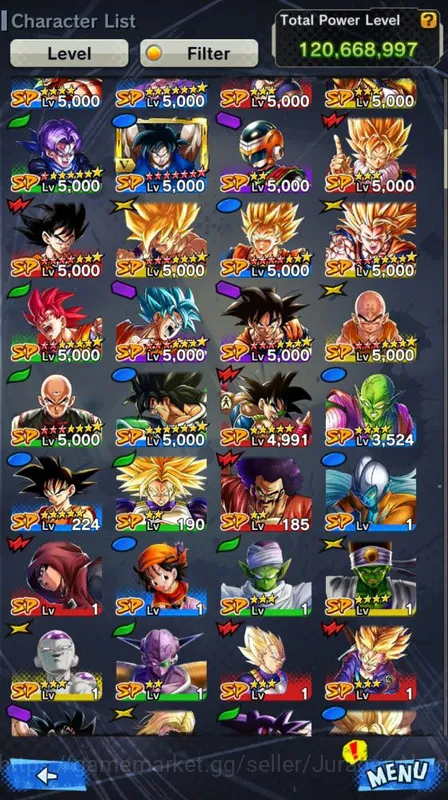 Dragon Ball Legends Accounts Lv 127 | 4 UL (SS Goku, SS2 Gohan (Youth), SS Goge image 2