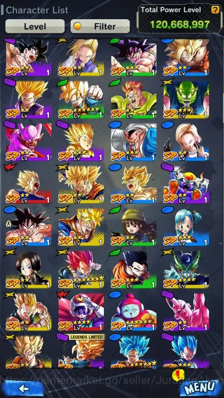 Dragon Ball Legends Accounts Lv 127 | 4 UL (SS Goku, SS2 Gohan (Youth), SS Goge image 3
