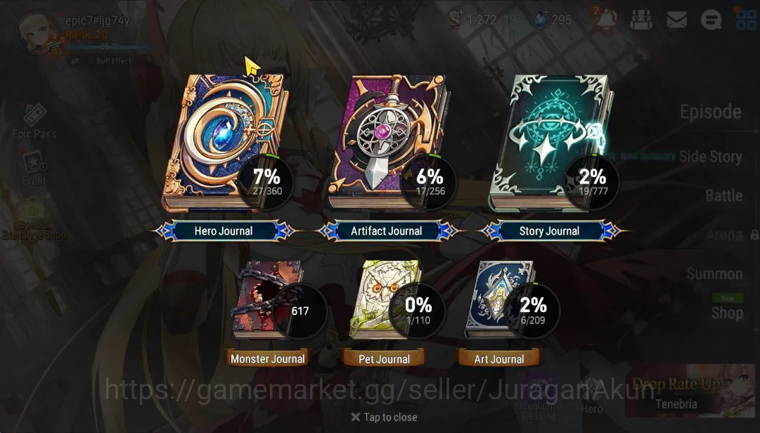 Epic Seven Accounts Global Unverif|Best Starter|Low Progres| 2 ML(Hars image 3