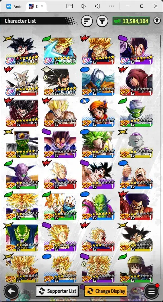 Dragon Ball Legends Accounts High-End Android | Lvl 147|13.5M Total Power|7 CC|5 UL|UL UIS Goku, SS Trunks, SS Goku, Vegeta 12