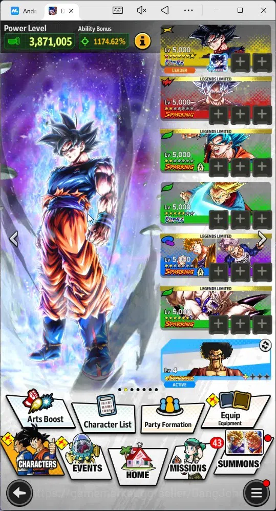 Dragon Ball Legends Accounts High-End Android | Lvl 147|13.5M Total Power|7 CC|5 UL|UL UIS Goku, SS Trunks, SS Goku, Vegeta 14