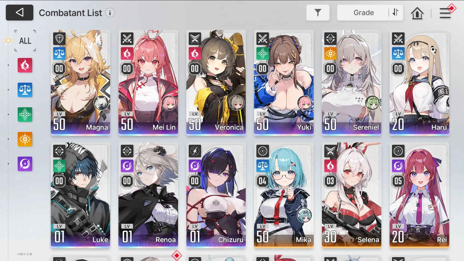 Chaos Zero Nightmare Accounts GLOBAL Lv 44|9 SSR 4 LIMIT[Sereniel+Sign,Yuki,Chiz image 2