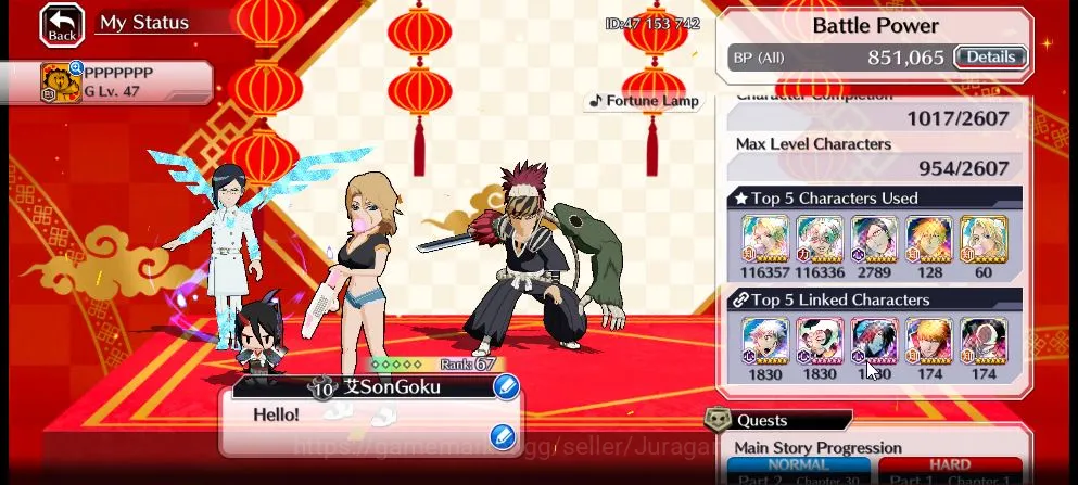 Bleach: Brave Souls Accounts High-End [GLOBAL]| 11k Orb| Fresh Story |Ichigo+Rukia 10th Anniv,Uryu+Renji 3