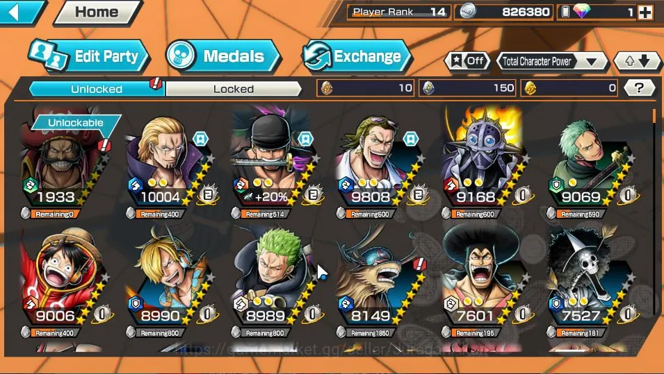 One Piece Bounty Rush Accounts Starter Global|3 META EX|Raid on Onigashima Roronoa Zoro,Kaido's Son Yamato,The 4 Emperors 3