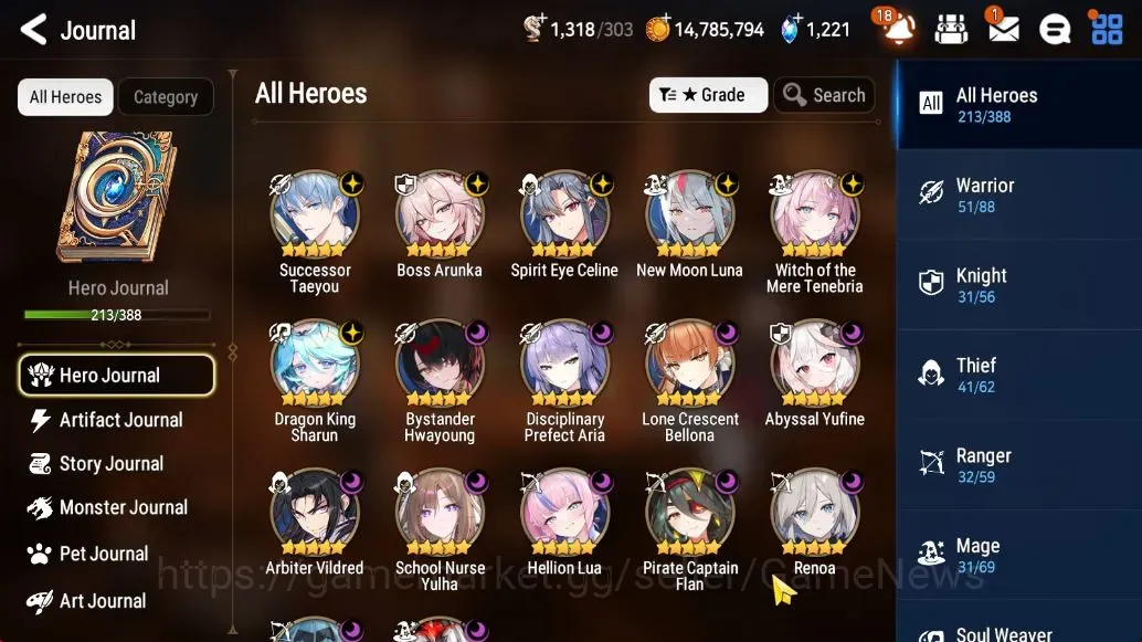 Epic Seven Accounts High-End GLOBAL UnVerif|17 ML(BArunka,Renoa,SN Yulha,NM Luna,etc)+Haru,Hecate,Aram,Etc|AUTO W|1,3K 1