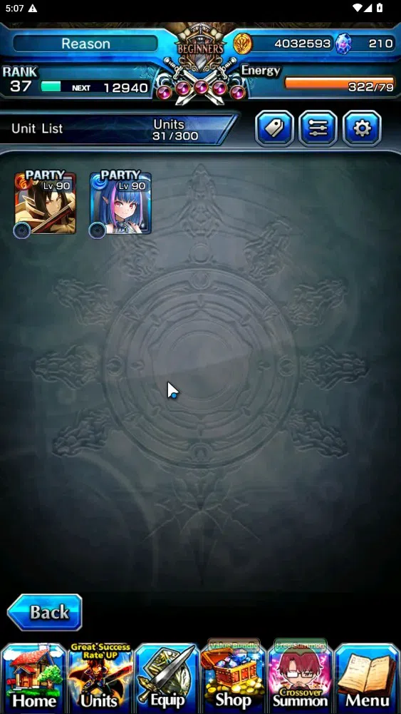 Grand Summoners Accounts Global | Rank 37 | 210 cc | 2 Ascend | Star Crest  image 4