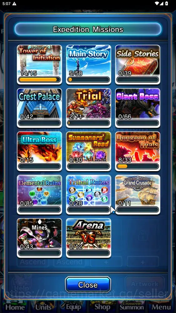 Grand Summoners Accounts Global | Rank 37 | 210 cc | 2 Ascend | Star Crest  image 6
