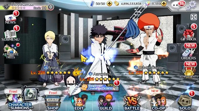 Bleach: Brave Souls Accounts Mid-Tier GLB BP 1247K Fresh Story|ChadGanjuYuroichiTenjiroTYBW