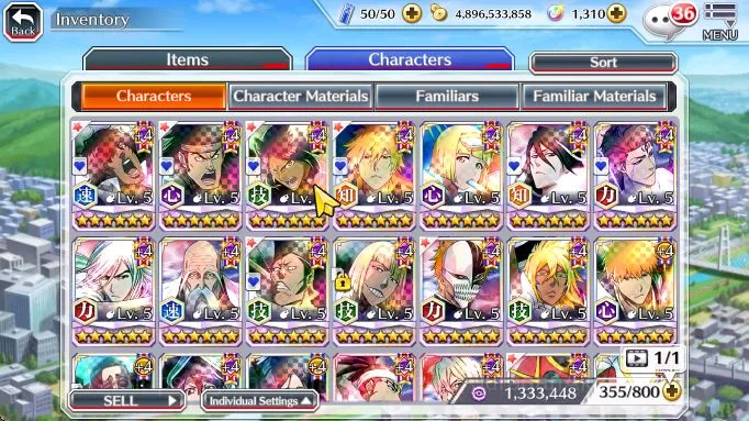 Bleach: Brave Souls Accounts Mid-Tier GLB BP 1247K Fresh Story|ChadGanjuYuroichiTenjiroTYBW 3