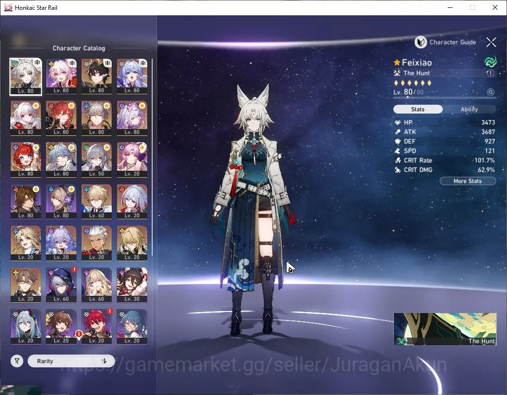 Honkai Star Rail Accounts End Game ASIA|TL 69|8 Limited|CastoriceE1+Sign,RobinE1,Dante,B3,Sunday,Topaz,Feixiao,Etc|MC 2