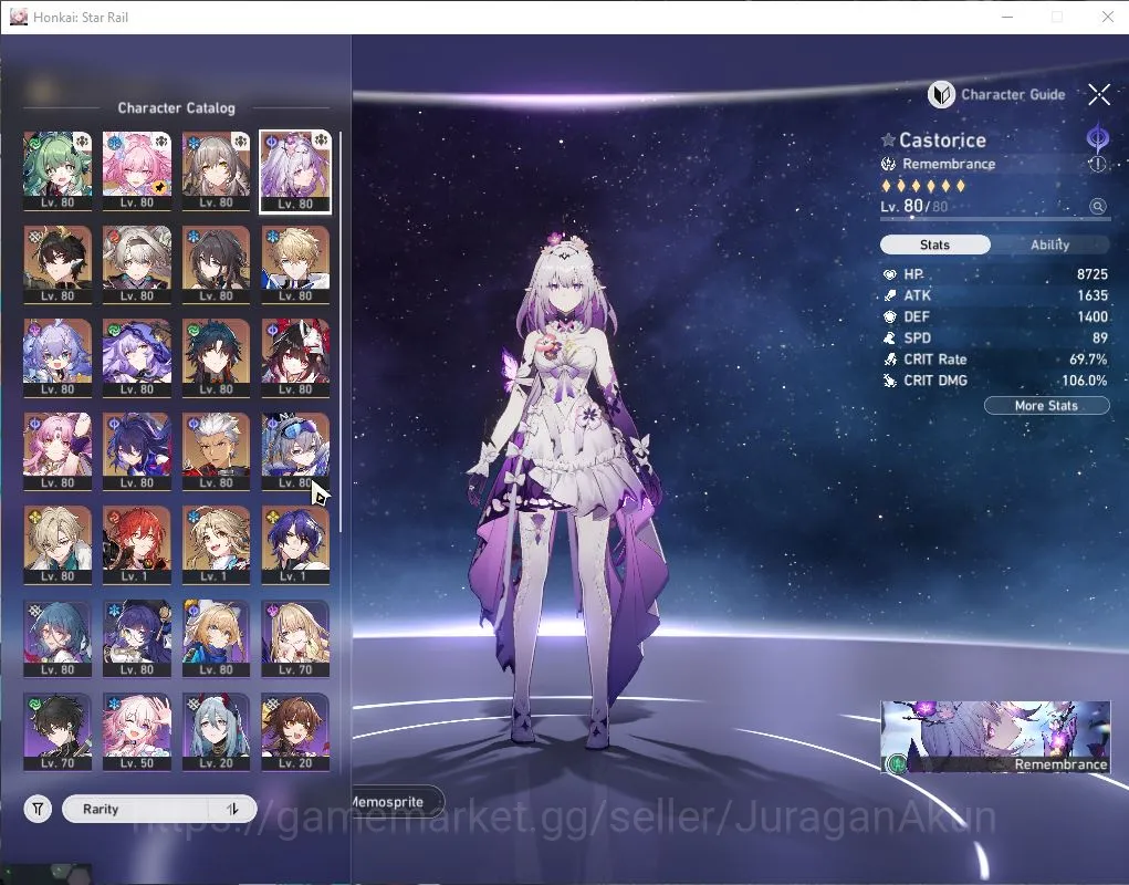 Honkai Star Rail End Game Asia|TL 70| 12 Limited |[Castorice,Cyrene]+Sign,Hu image 1
