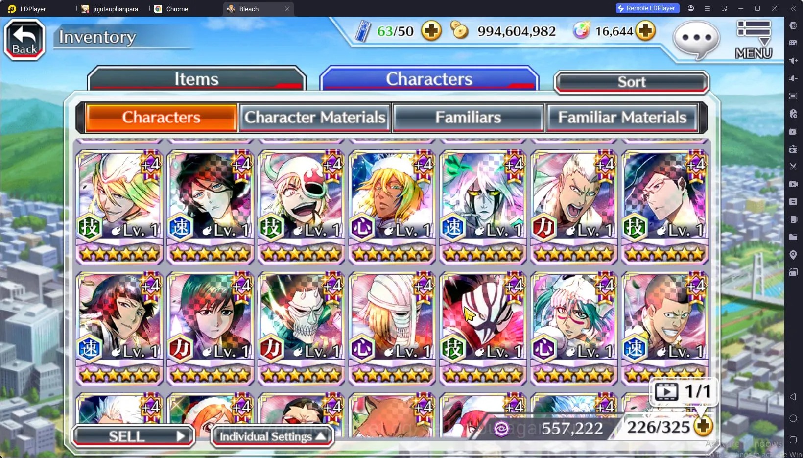 Bleach: Brave Souls Accounts Mid-Tier GLOBAL 16K Orb|6 Char 5/5(Renji TYBW25,Jushiro TYBW25,Etc) + Rukia 10th Anniv, Ichigo 3