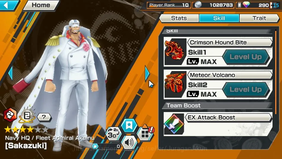 One Piece Bounty Rush Accounts Global| 3 META EX|Fleet Admiral Akainu,Flame Emper image 7