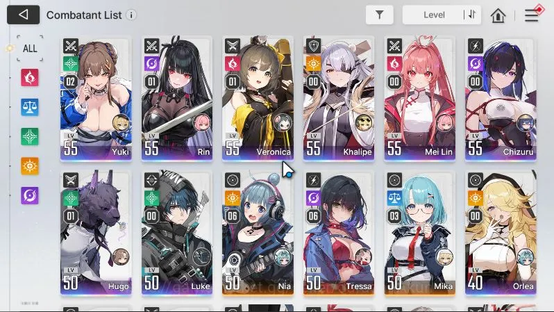 Chaos Zero Nightmare Accounts GLOBAL Lv52|9 SSR(YukiM2,RinM1,VeroM1,Khalipe,Meil image 1