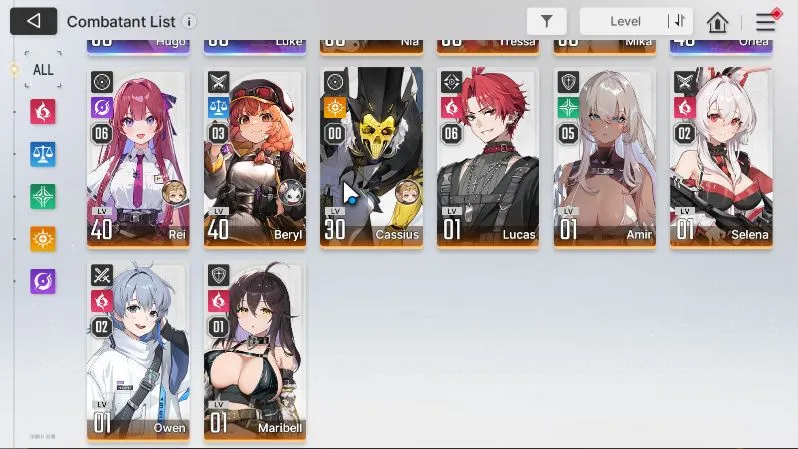 Chaos Zero Nightmare Accounts GLOBAL Lv52|9 SSR(YukiM2,RinM1,VeroM1,Khalipe,Meilin,Chizuru,HugoM1,Luke,Orlea) 11SR 2SSR 4