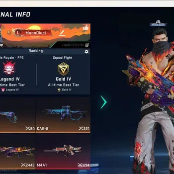 Blood Strike Accounts Collab Skin ASIA|Ultra Striker Lucian-Renegade|1 Collab Gun:M4A1-BattleOfFaith [AOT Series 2]|4 Ultra
