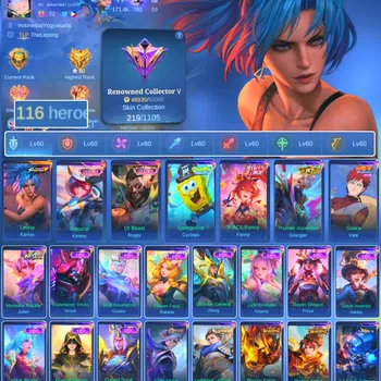 Mobile Legends: Bang Bang Others HERO 116 SKIN 219 | EMBLEM ALL MAX| LUCKBOX KIMMY  image 1