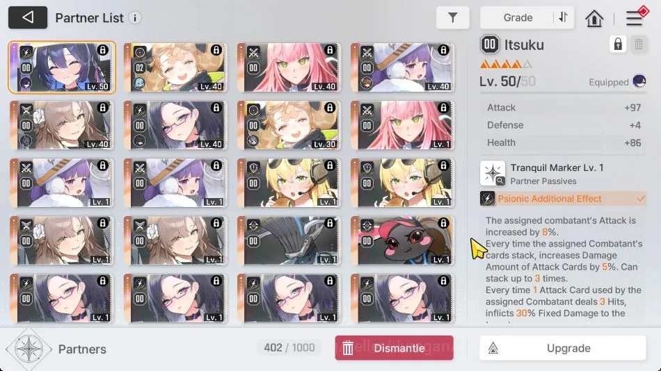 Chaos Zero Nightmare Accounts Global|LV 42|7 SSR (Chizuru+Sign,Yuki,Haru,MagnaM1,Mei Lin,Etc)+ 10 SR + 20 SR Partner |Log 4