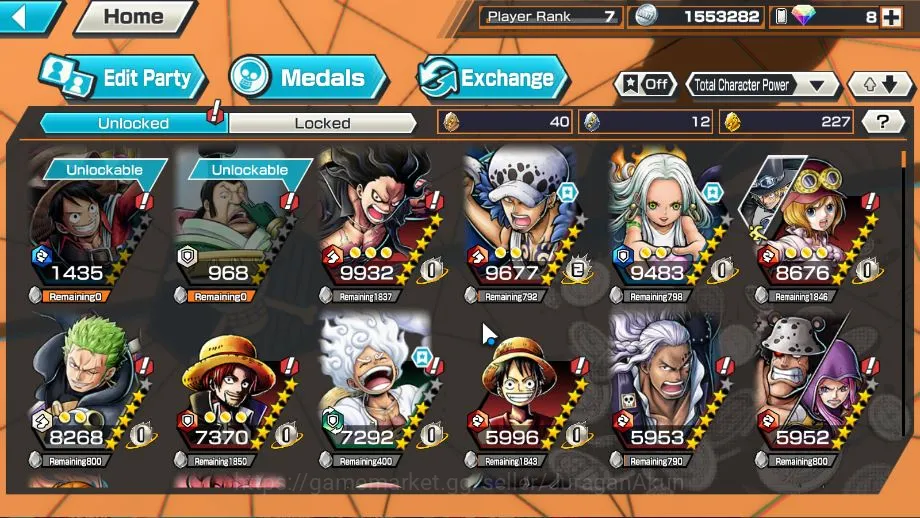 One Piece Bounty Rush Accounts Global|5 META EX|Win Trafalgar Law, Seraphim S-Sna image 3