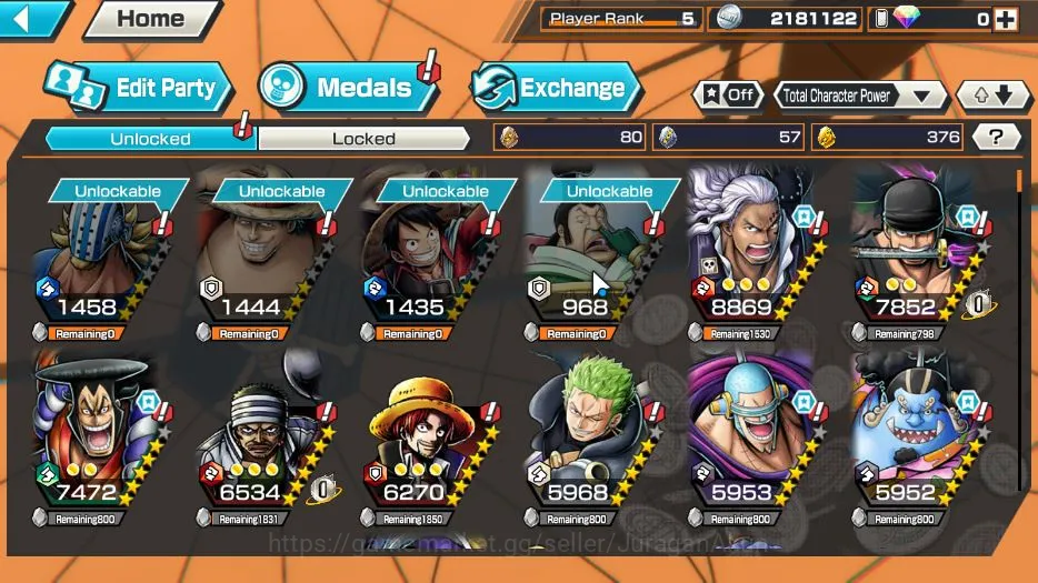 One Piece Bounty Rush Accounts Global |3 META EX|Raid Onigashima Zoro,Daimyo of K image 2