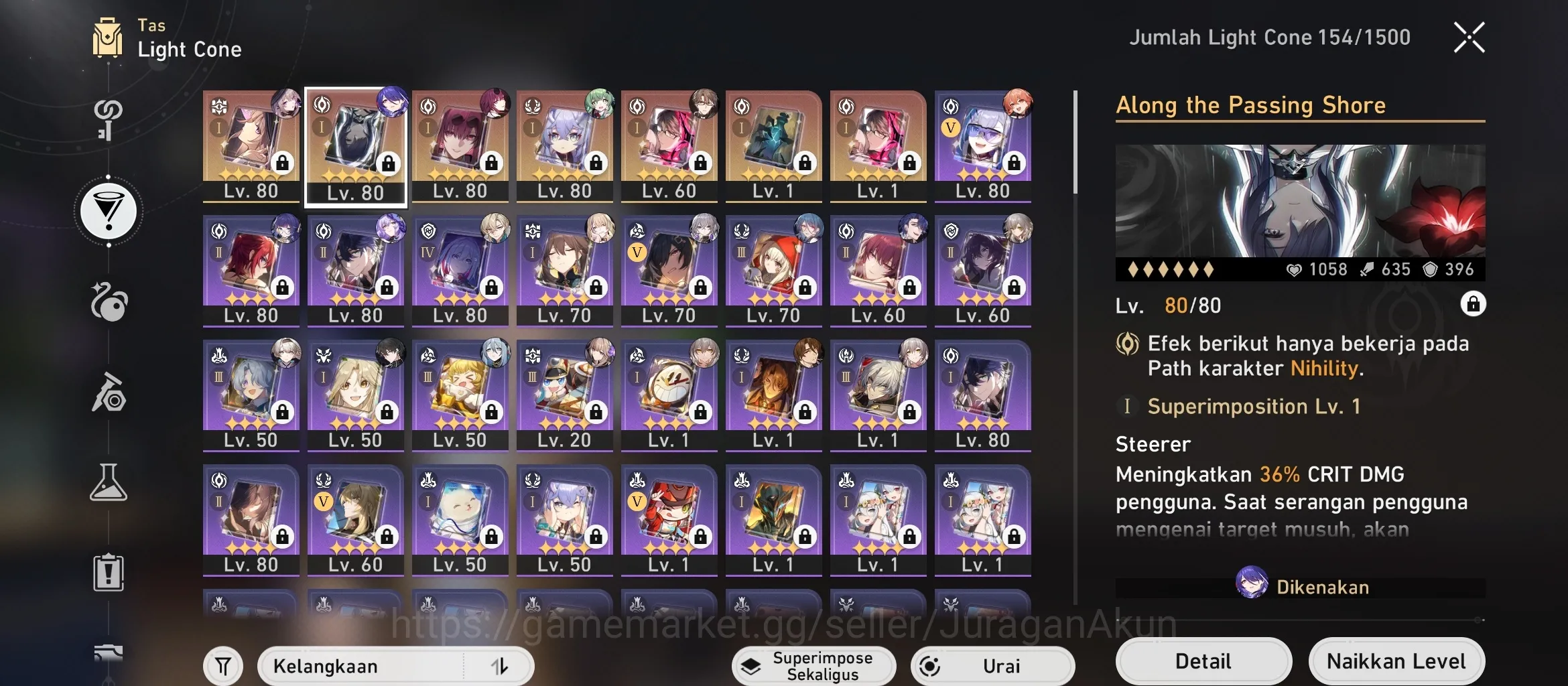 Honkai Star Rail Accounts End Game Asia [TL69] 8 Limited (Acheron E2+Sign, The Herta+Sign, Kafka+Sign, + 1 Golden Companion 4