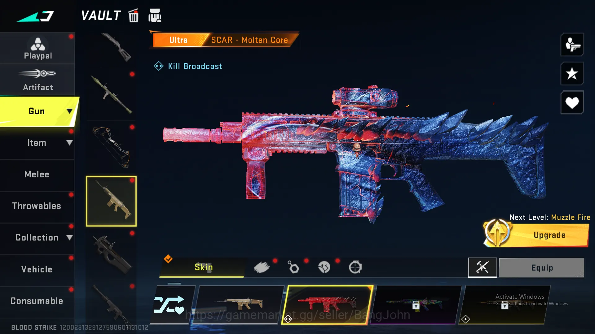 Blood Strike Accounts Others "Eternal ak47 lvl 3 | eternal kag-6 lvl 3 | ultra dual blades | ultra lightblades ultra pickaxe 10