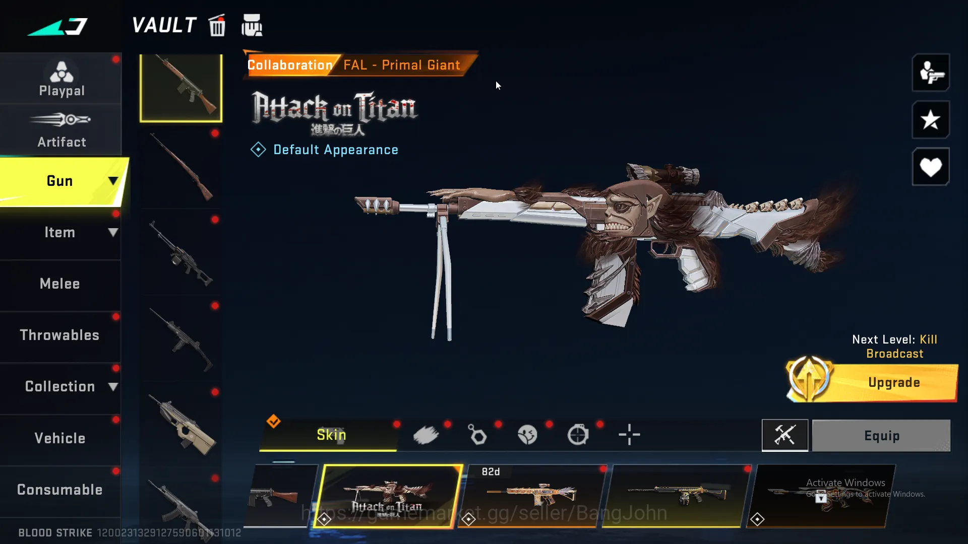 Blood Strike Accounts Others "Eternal ak47 lvl 3 | eternal kag-6 lvl 3 | ultra dual blades | ultra lightblades ultra pickaxe 12