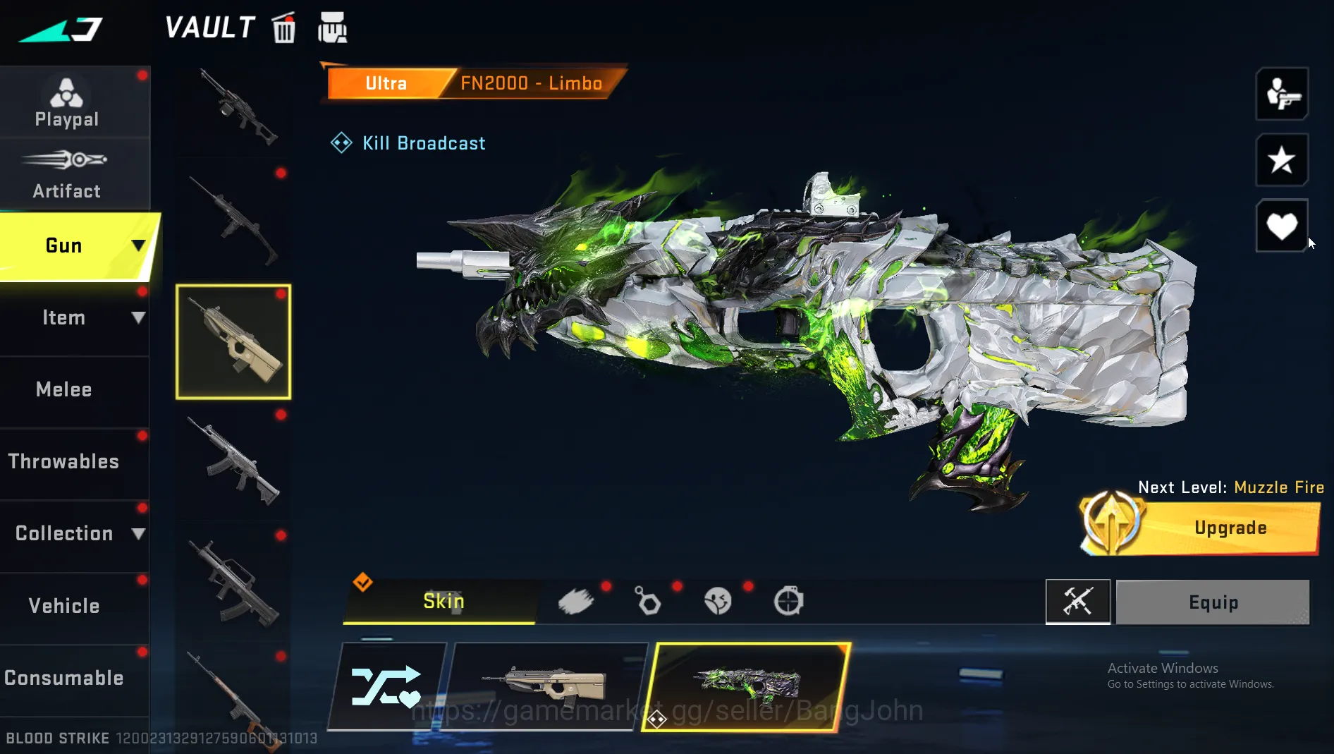 Blood Strike Accounts Others "Eternal ak47 lvl 3 | eternal kag-6 lvl 3 | ultra dual blades | ultra lightblades ultra pickaxe 13