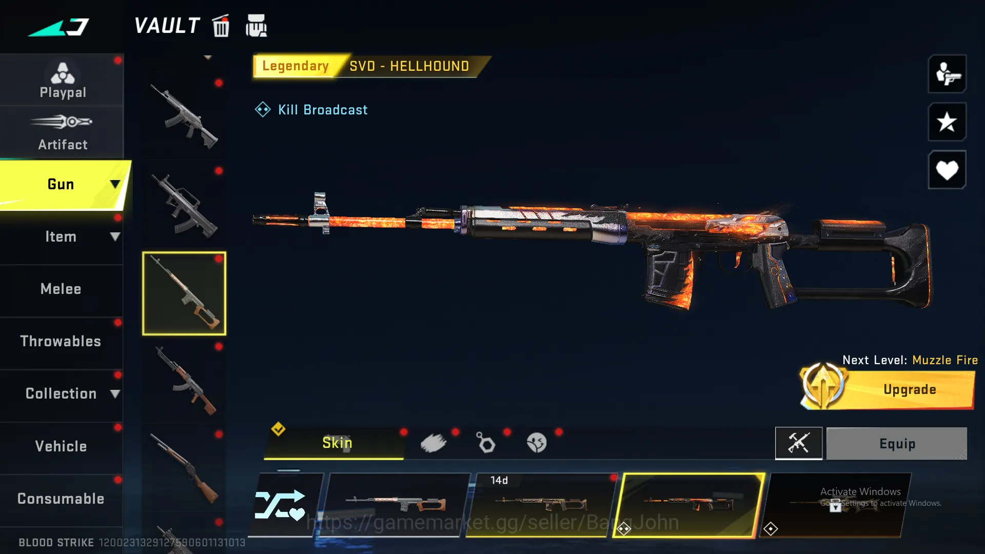 Blood Strike Accounts Others "Eternal ak47 lvl 3 | eternal kag-6 lvl 3 | ultra dual blades | ultra lightblades ultra pickaxe 14