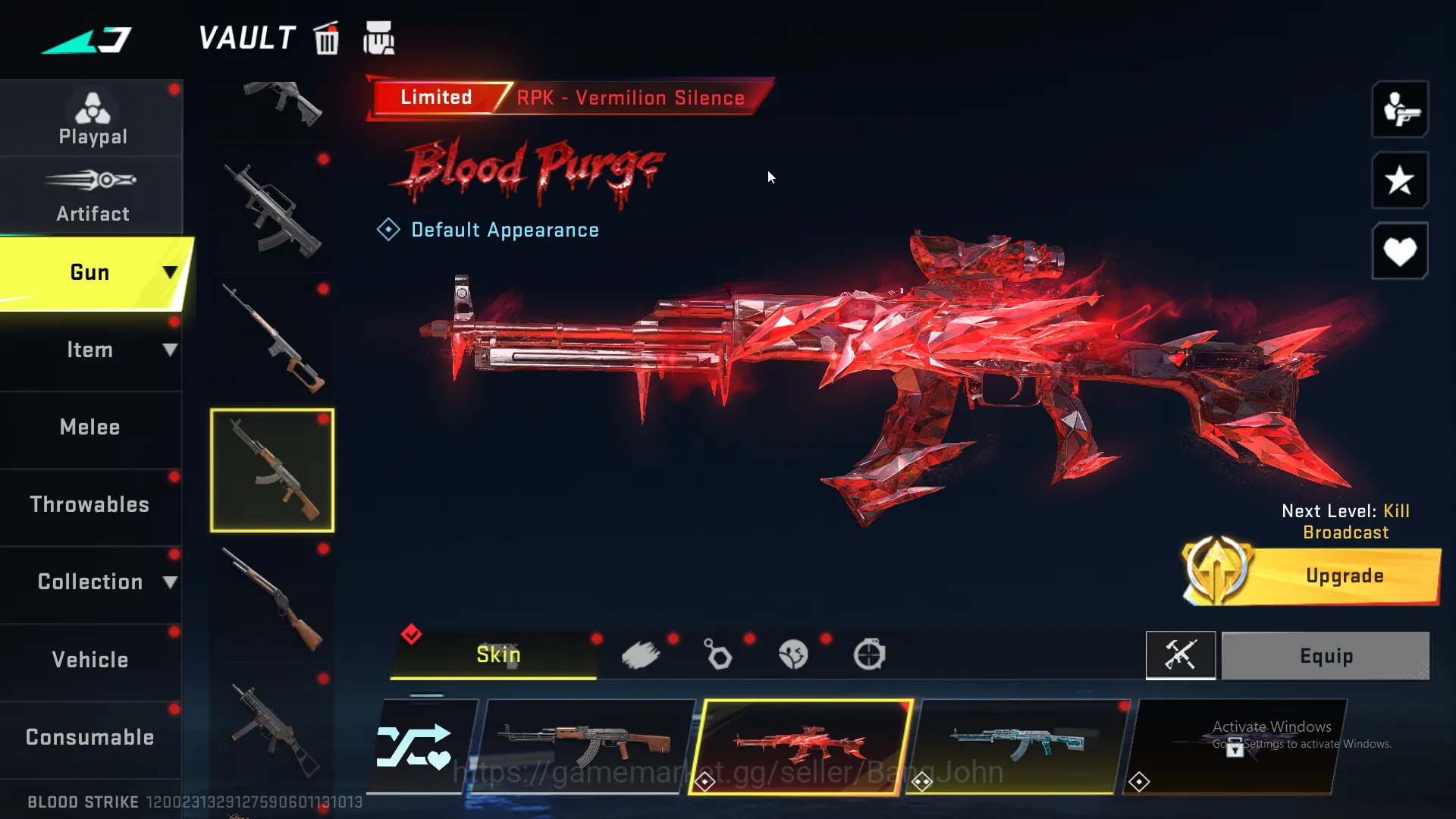 Blood Strike Accounts Others "Eternal ak47 lvl 3 | eternal kag-6 lvl 3 | ultra dual blades | ultra lightblades ultra pickaxe 15