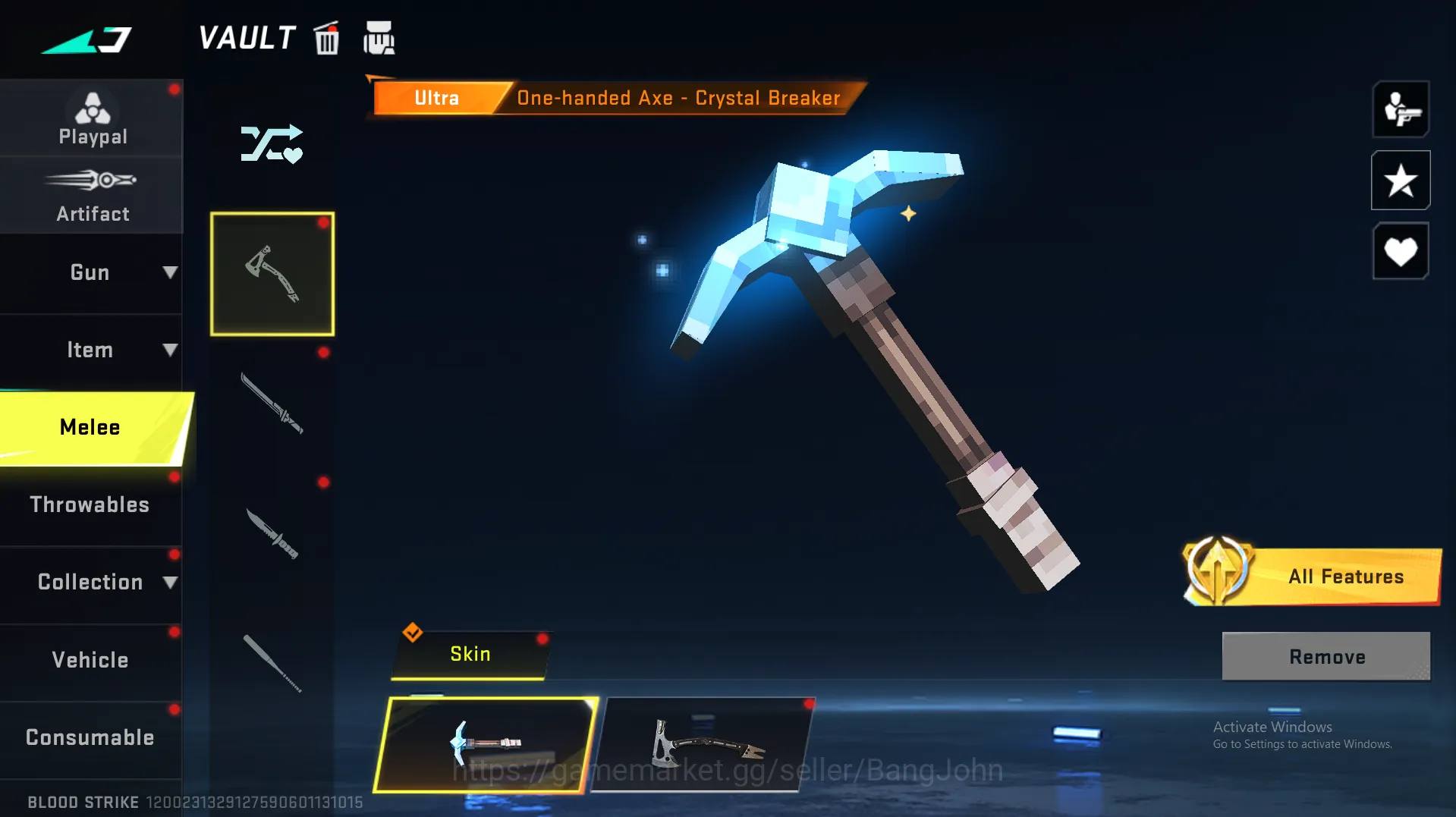 Blood Strike Accounts Others "Eternal ak47 lvl 3 | eternal kag-6 lvl 3 | ultra dual blades | ultra lightblades ultra pickaxe 16