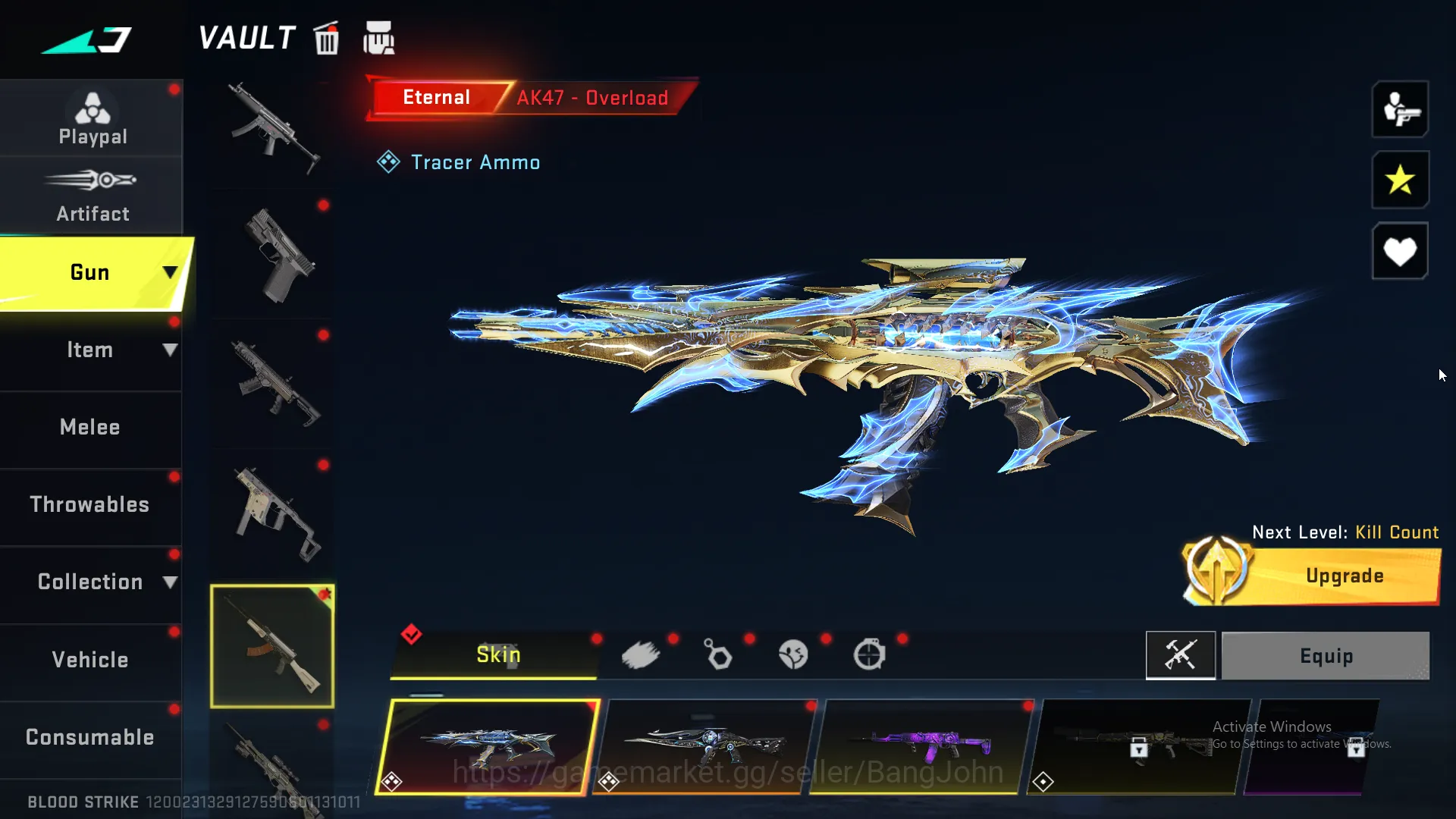 Blood Strike Accounts Others "Eternal ak47 lvl 3 | eternal kag-6 lvl 3 | ultra dual blades | ultra lightblades ultra pickaxe 6